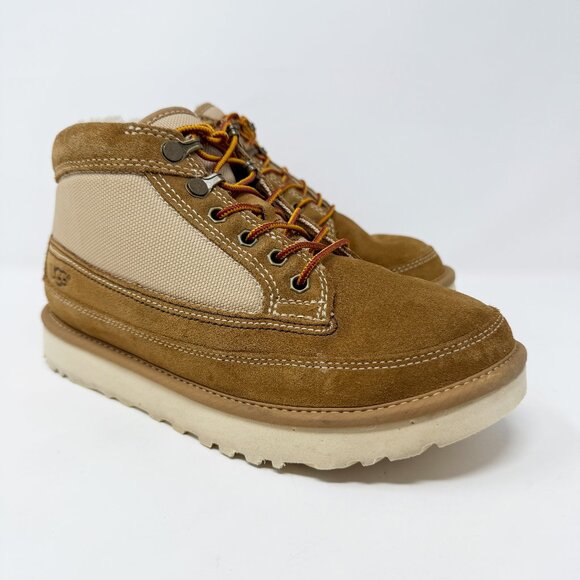 Ugg Chestnut Tan Highland Field Chukka Boots Women's Size 6 EUC Suede Lace Up - Picture 1 of 8